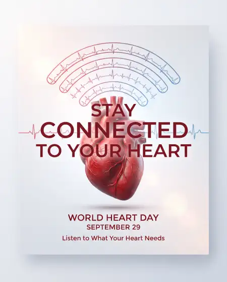 world heart day 2026 healthcare poster design