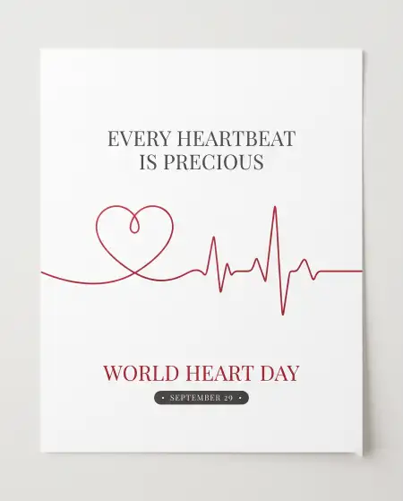 world heart day 2026 heartbeat illustration - World Heart Day Best Speech In Simple English