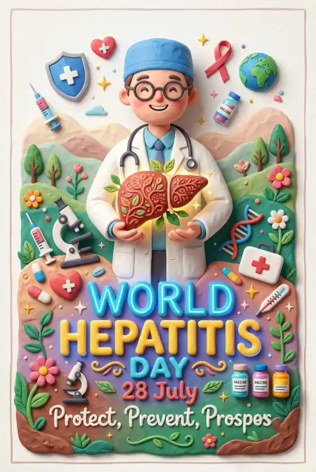 World Hepatitis Day Flat Illustration - Free World Hepatitis Day 2026 Download