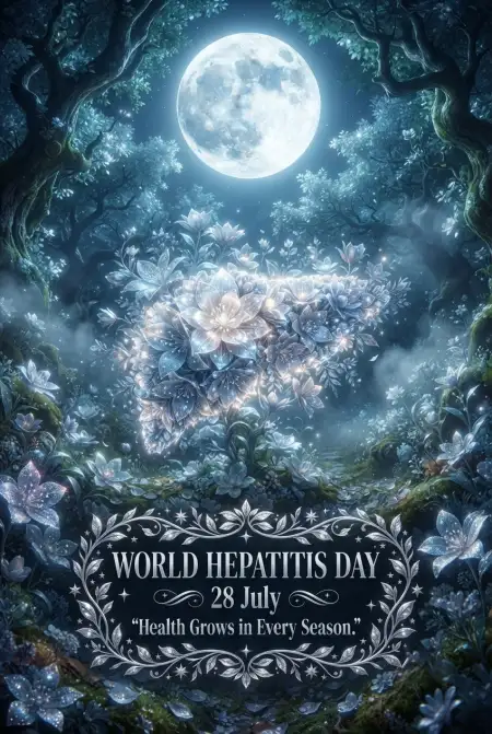 World Hepatitis Day Realistic Poster - Free World Hepatitis Day 2026 Download