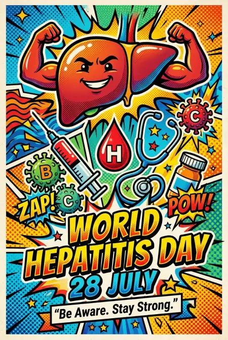World Hepatitis Day Typography Poster - Free World Hepatitis Day 2026 Download