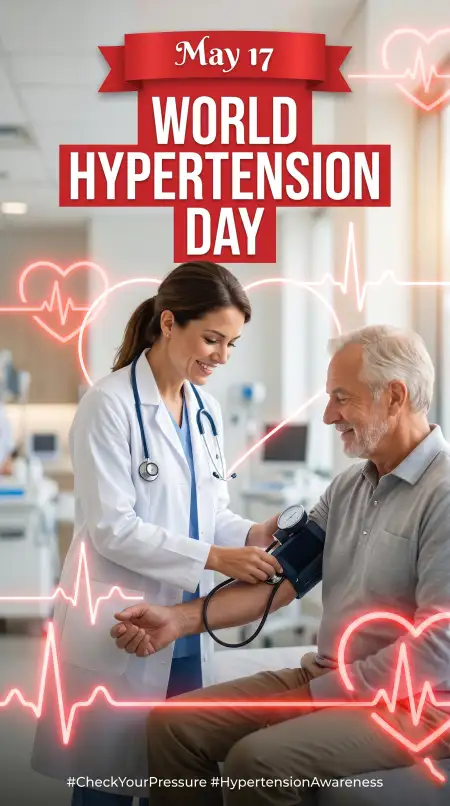World Hypertension Day Modern Poster Template - Free World Hypertension Day Download