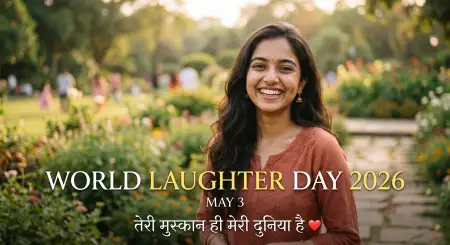 World Laughter Day 2026 Images With Hindi Text - Free World Laughter Day 2026 Download