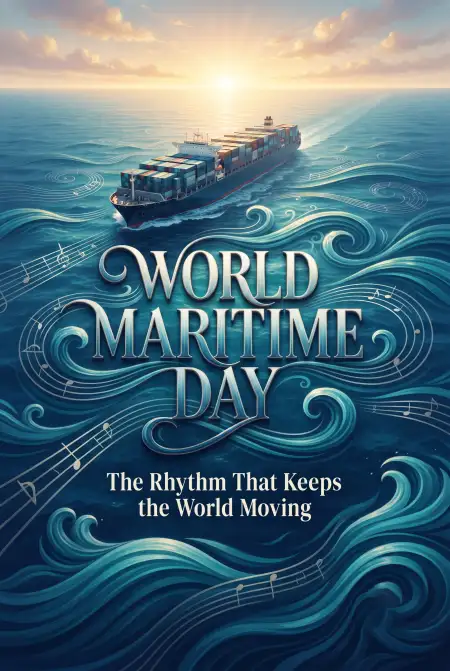 world maritime day 2026 global shipping illustration