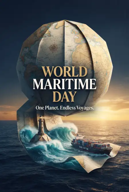 world maritime day 2026 modern poster design