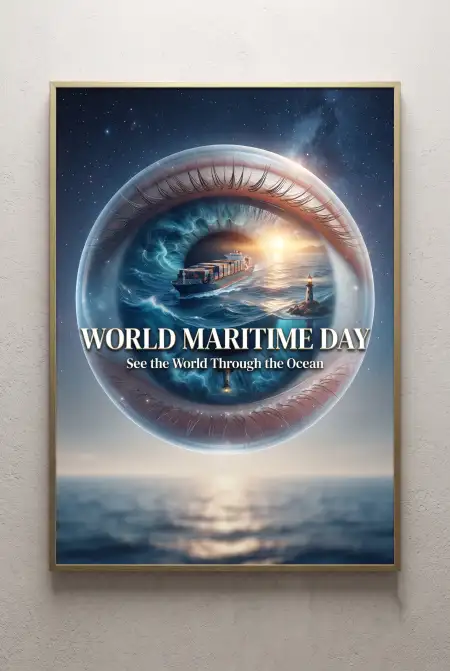 world maritime day 2026 poster template