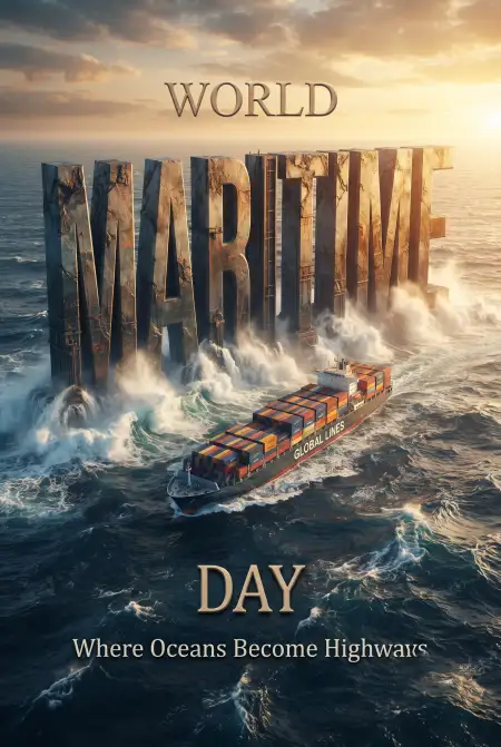 world maritime day 2026 realistic ship poster