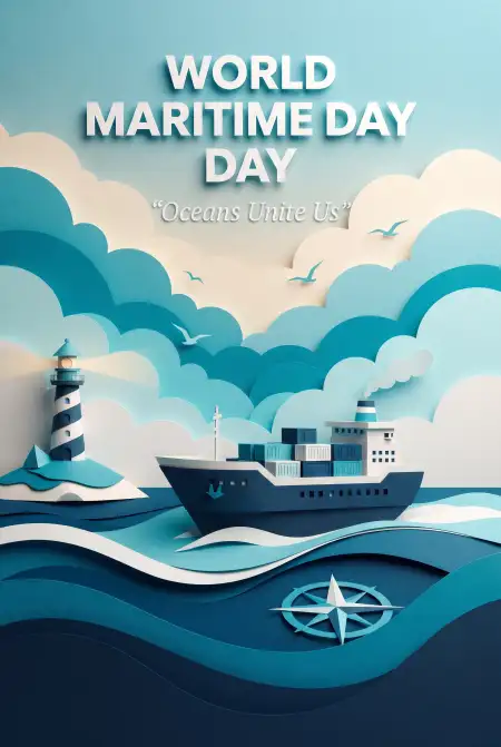 world maritime day 2026 vector illustration - Vector