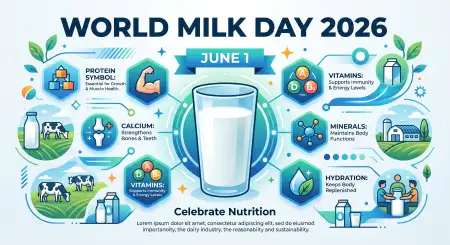 Free World Milk Day 2026 Dairy Nutrition Infographic Templates Image Download