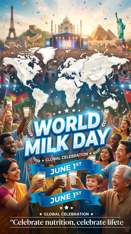 Free World Milk Day 2026 Event Flyer Design Image Download