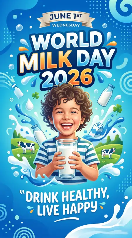 Free World Milk Day 2026 Greeting Card Images Image Download