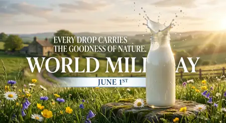 Free World Milk Day 2026 Organic Milk Promotion Banners Image Download