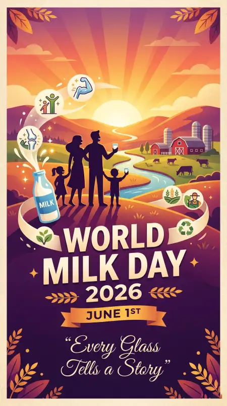 world milk day 2026 vector illustration download