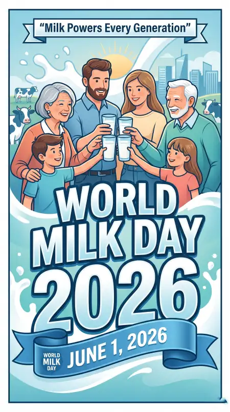 world milk day 2026 vector poster design