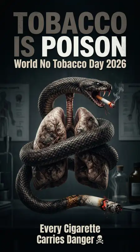 World No Tobacco Day 2026 Awareness Message - Free World No Tobacco Day 2026 Download