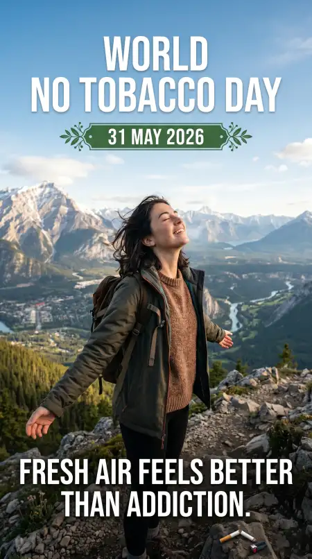 World No Tobacco Day 2026 Cigarette Free World Images - Free World No Tobacco Day 2026 Download