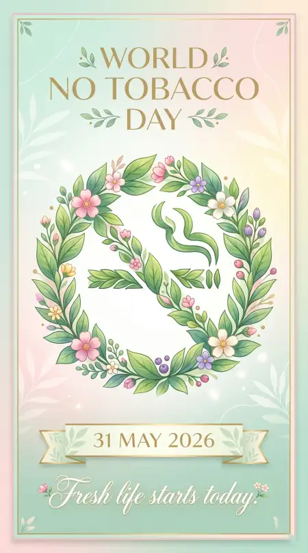 World No Tobacco Day 2026 Greeting Card - Free World No Tobacco Day 2026 Download