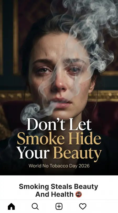 World No Tobacco Day 2026 Realistic Awareness Poster - Free World No Tobacco Day 2026 Download