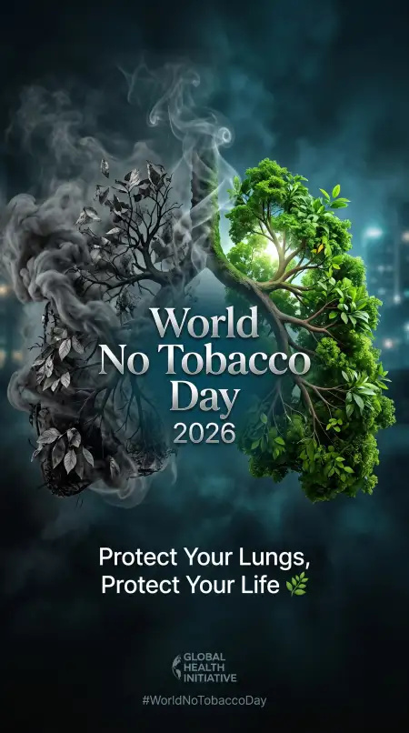 World No Tobacco Day 2026 Reels Cover Design - Free World No Tobacco Day 2026 Download
