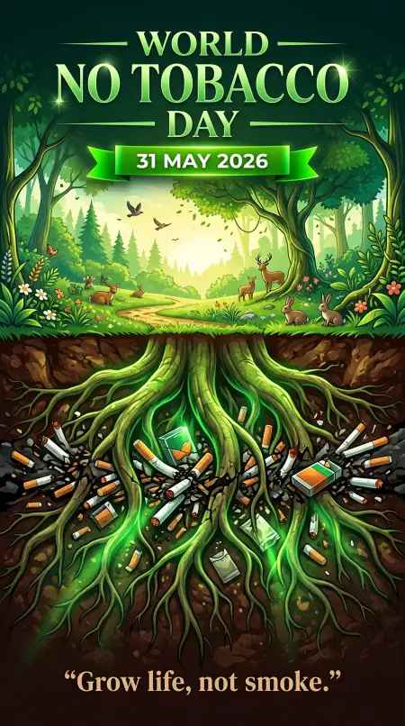 World No Tobacco Day 2026 Social Awareness Design - Free World No Tobacco Day 2026 Download