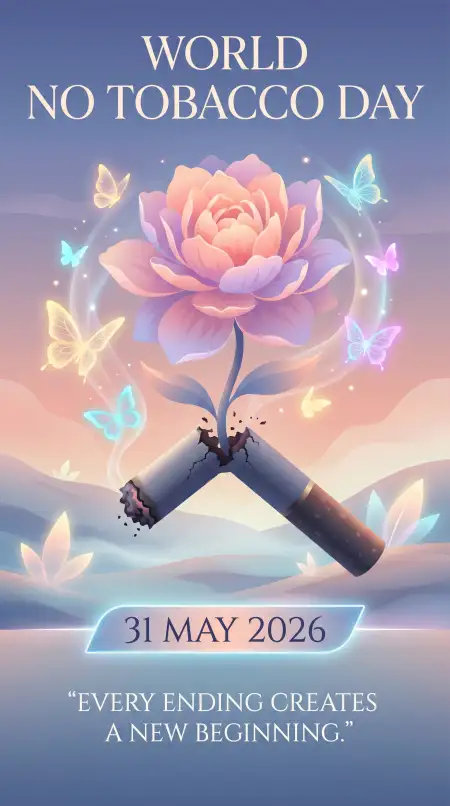 World No Tobacco Day 2026 Twitter Post Design - Free World No Tobacco Day 2026 Download