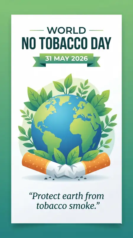 World No Tobacco Day 2026 Vector Design - Free World No Tobacco Day 2026 Download