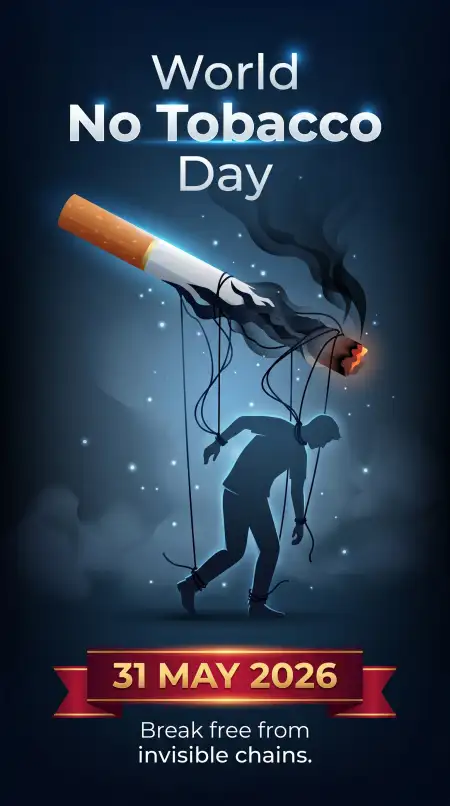 World No Tobacco Day 2026 Viral Social Media Graphics - Free World No Tobacco Day 2026 Download