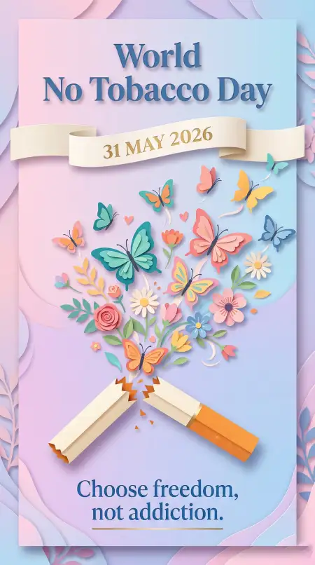 World No Tobacco Day 2026 Wishes - Free World No Tobacco Day 2026 Download