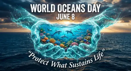 World Oceans Day Ocean Protection Social Media Post - Free World Oceans Day Social Media Post Download