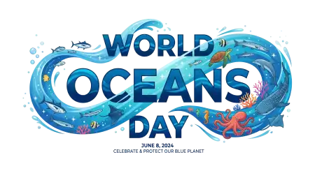 World Oceans Day Png With Blue Ocean Theme - Free World Oceans Day Png Download