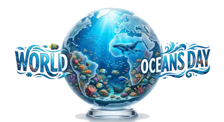 World Oceans Day Png With Ocean Globe - Free World Oceans Day Png Download