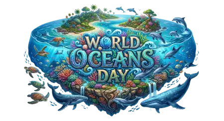 World Oceans Day Png World Map Ocean Theme - Free World Oceans Day Png Download