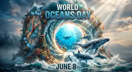 World Oceans Day Social Media Post Featuring Sharks - Free World Oceans Day Social Media Post Download