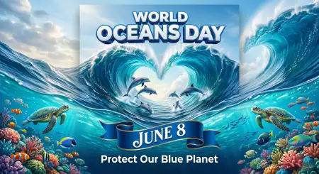World Oceans Day Social Media Post For Pinterest - Free World Oceans Day Social Media Post Download