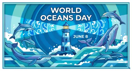 World Oceans Day Social Media Post Vector Design - Free World Oceans Day Social Media Post Download