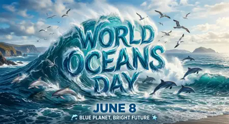 World Oceans Day Social Media Post With Blue Theme - Free World Oceans Day Social Media Post Download