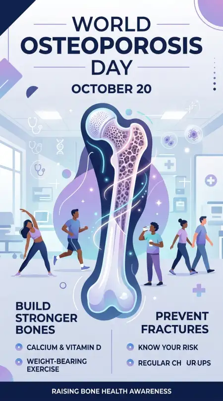 world osteoporosis day 2026 healthcare poster template