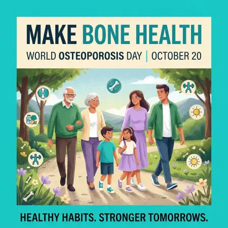 world osteoporosis day greeting card design - Greeting Card