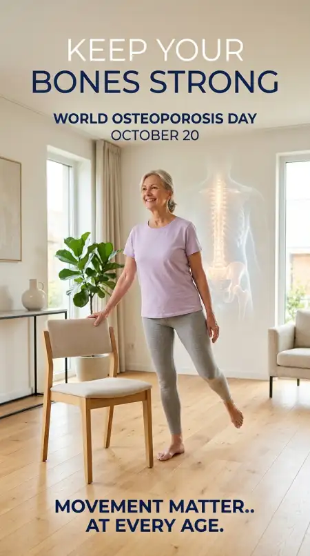 world osteoporosis day minimal poster template
