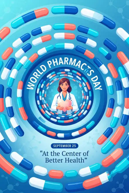 world pharmacists day banner for hospital pharmacy