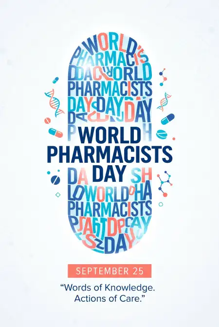 world pharmacists day modern poster design
