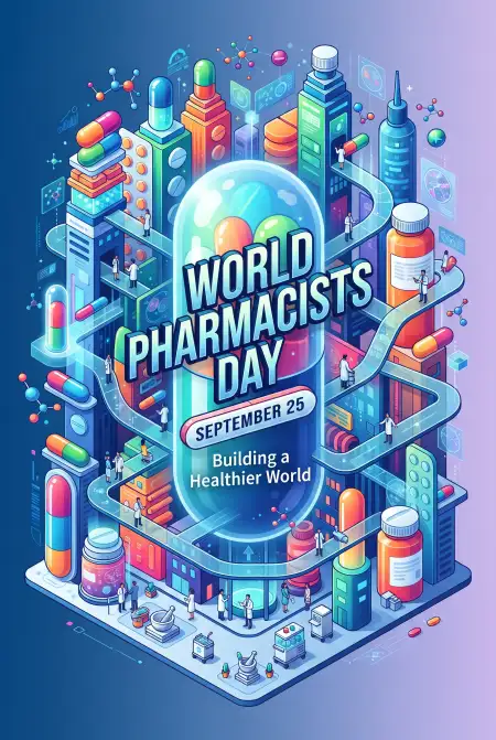 world pharmacists day pharmacy illustration - World Pharmacists Day 2026