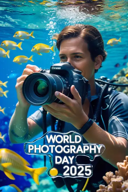 World Photography Day 2025 3d Text Image Free - Free World Photography Day 2025 Download