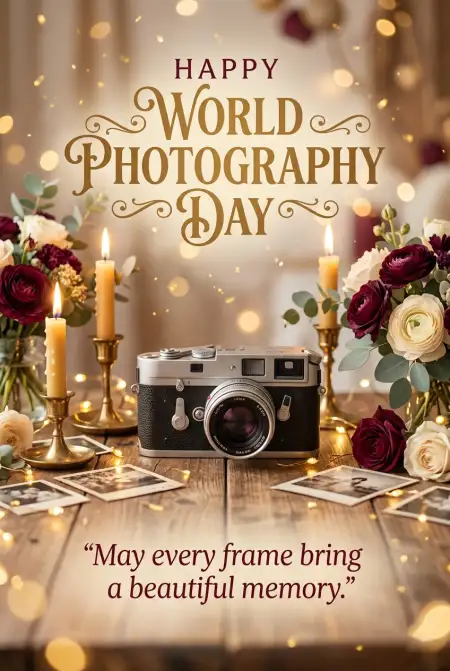 Free World Photography Day 2026 Modern Photography Banner Image Download