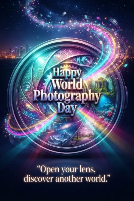 Free World Photography Day 2026 Modern Poster Design Image Download