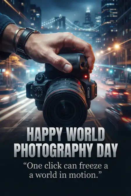 Free World Photography Day 2026 Photo Editing Poster Image Download