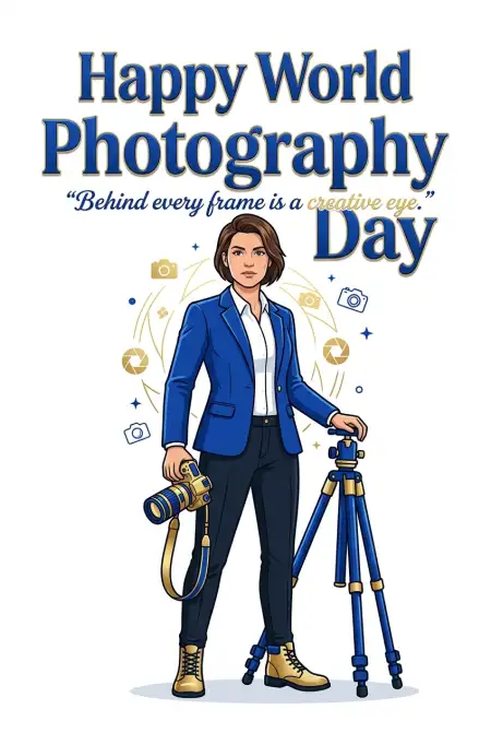 Free World Photography Day 2026 Photographer Illustration Image Download