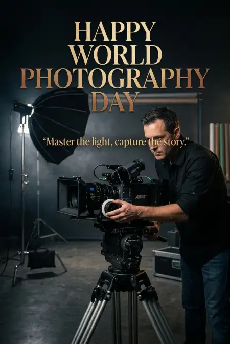 Free World Photography Day 2026 Photographer Wishes Image Download