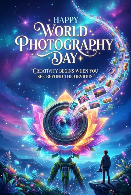 Free World Photography Day 2026 Poster Image Download