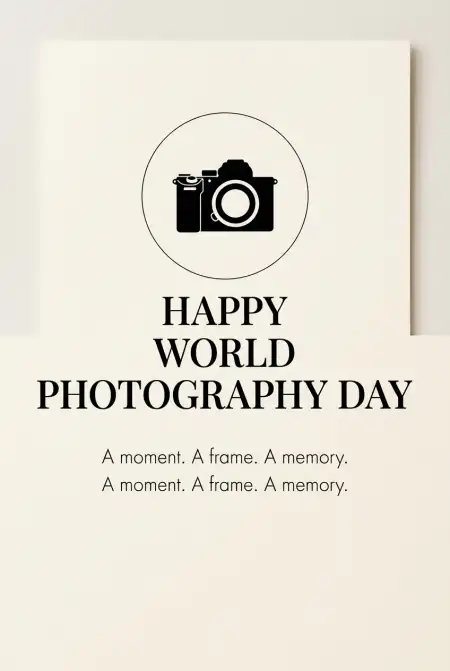 Free World Photography Day 2026 Stylish Text Design Image Download